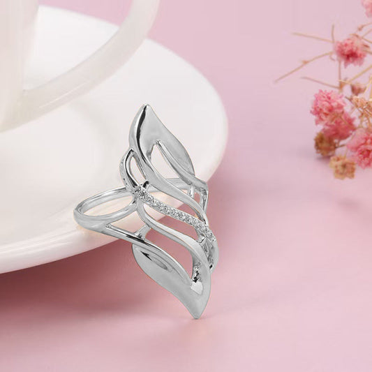 Exaggerated Curve Women's Tail Gold Fashion Unique Ring Weloria