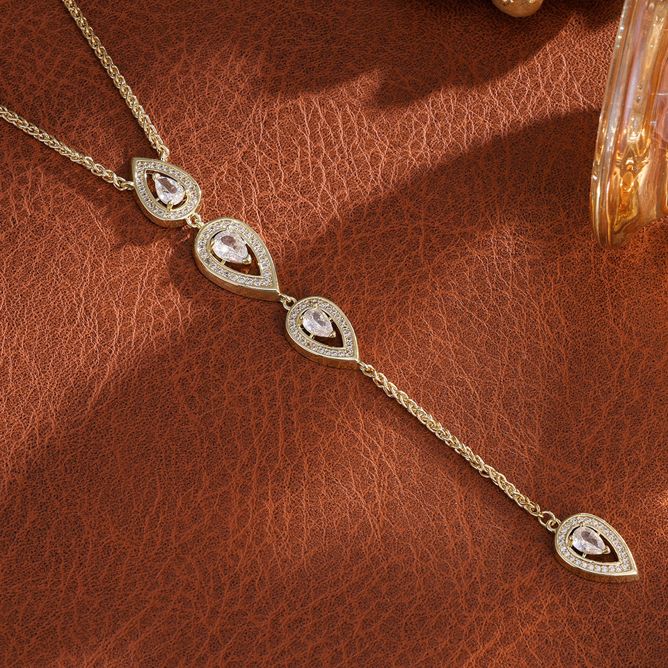 Water Drop Women's Fashionable All-match Necklace Weloria