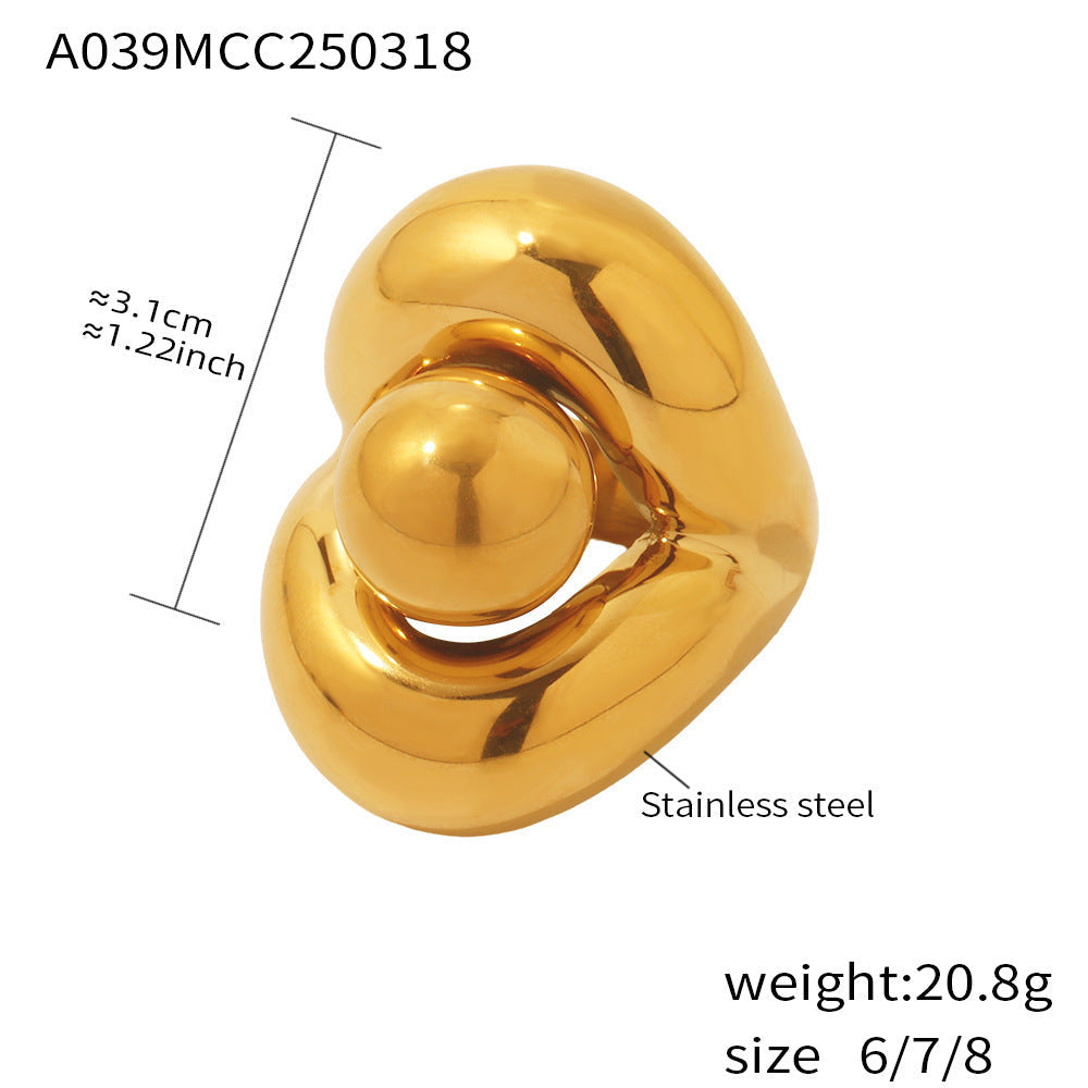 18K Real Gold Fashion Conspicuous Index Finger Ring Weloria