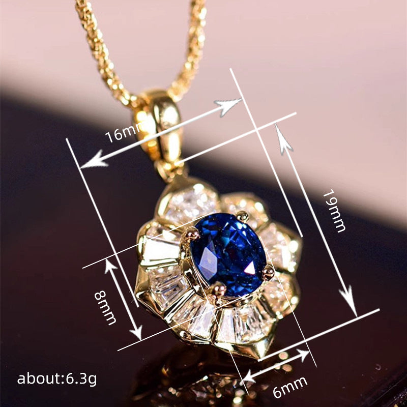 Inlaid Zircon Indian Style Necklace Female Geometric Weloria