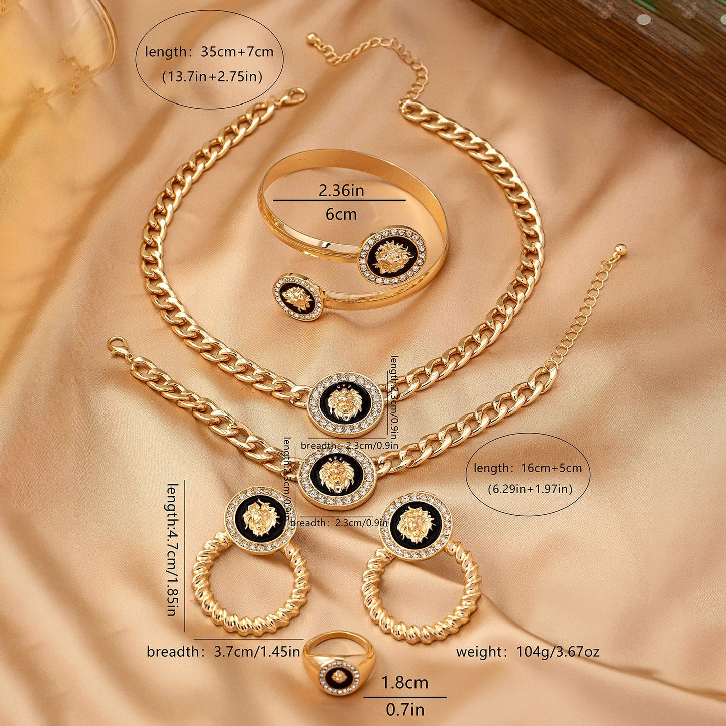 Creative Fashion Lion's Head Ornament Suit For Women Weloria