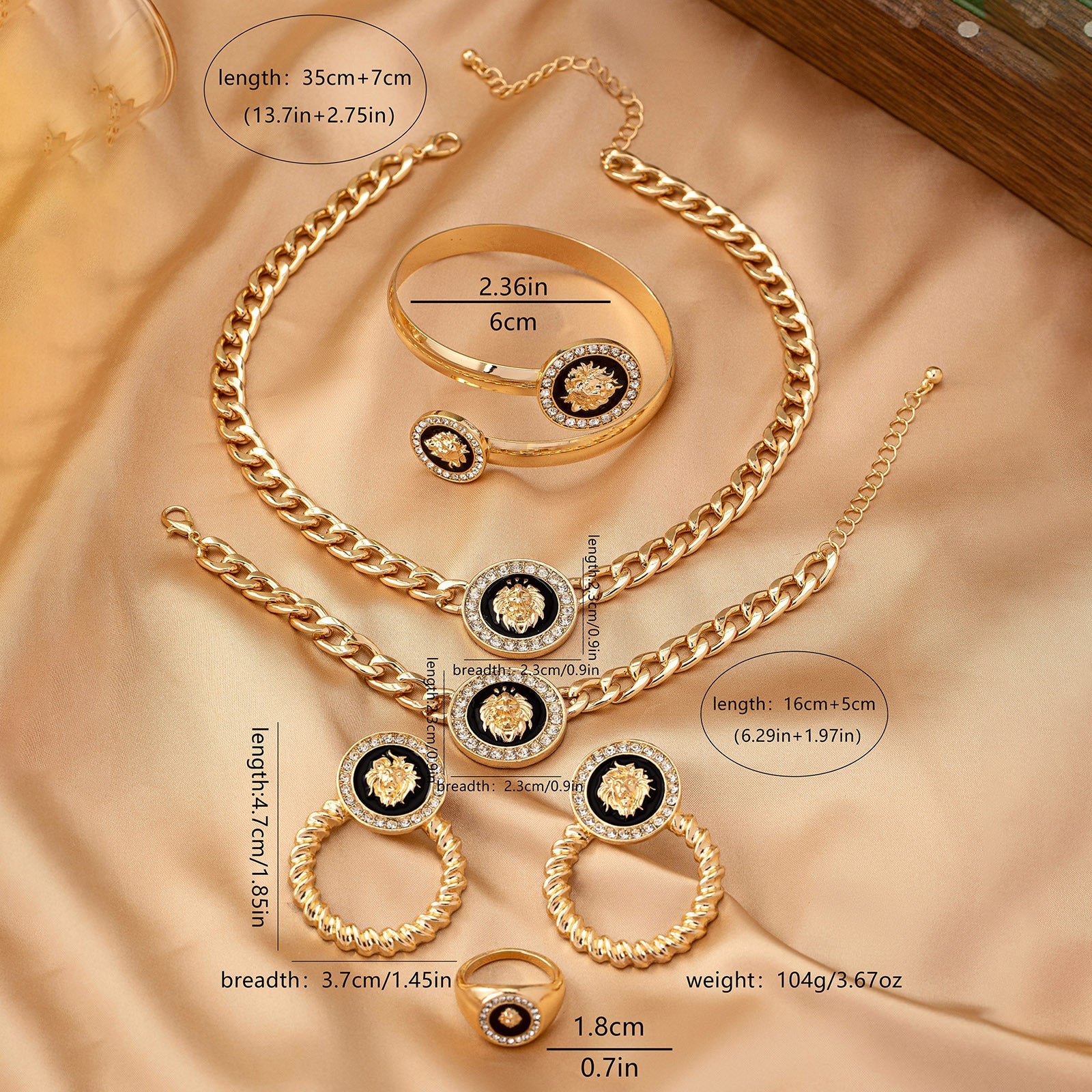 Creative Fashion Lion's Head Ornament Suit For Women Weloria