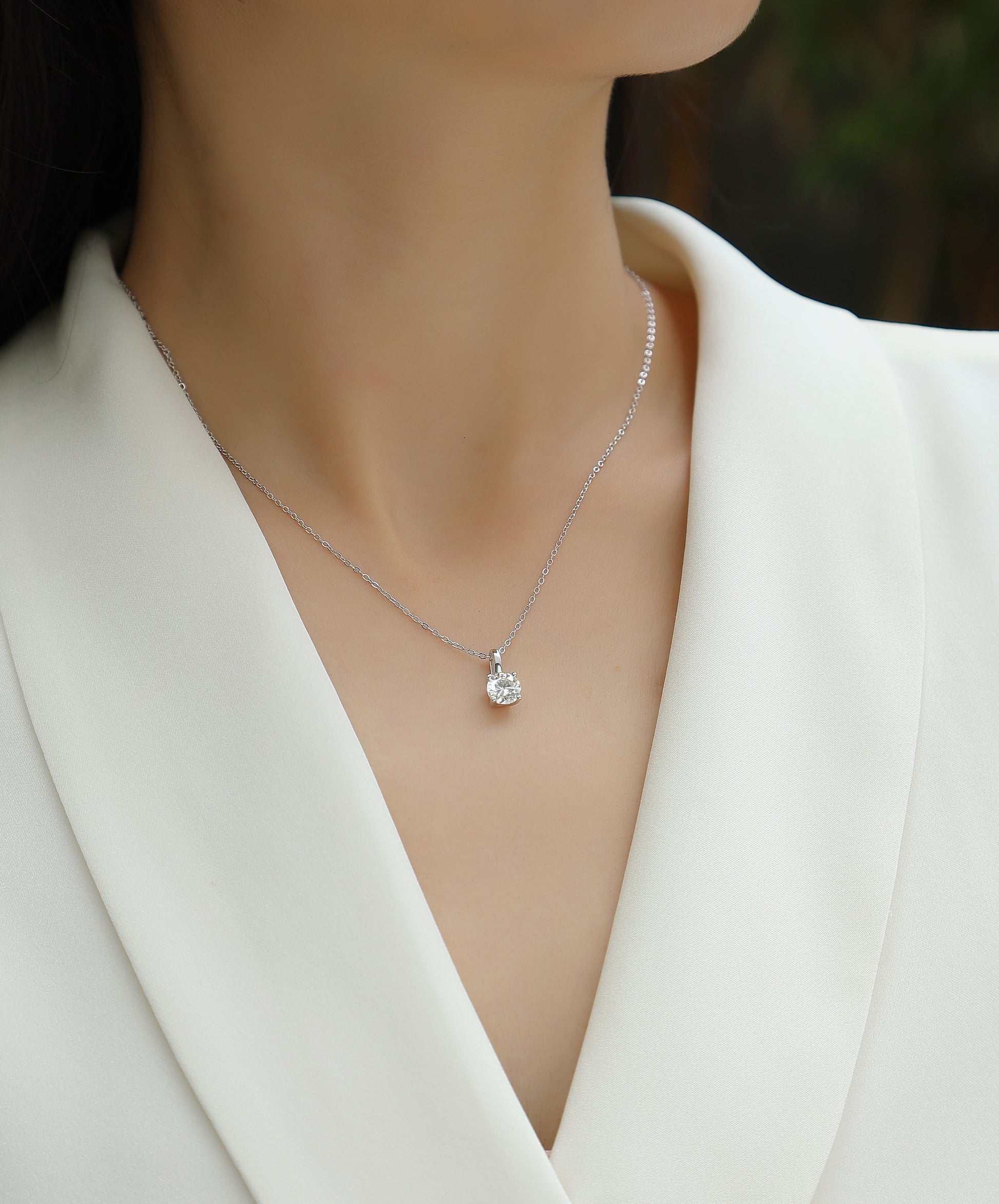 Encounter - A Fashionable And Luxurious Diamond Jewelry Pendant Set With 1-carat Moissan Diamond S925 Sterling Silver Weloria
