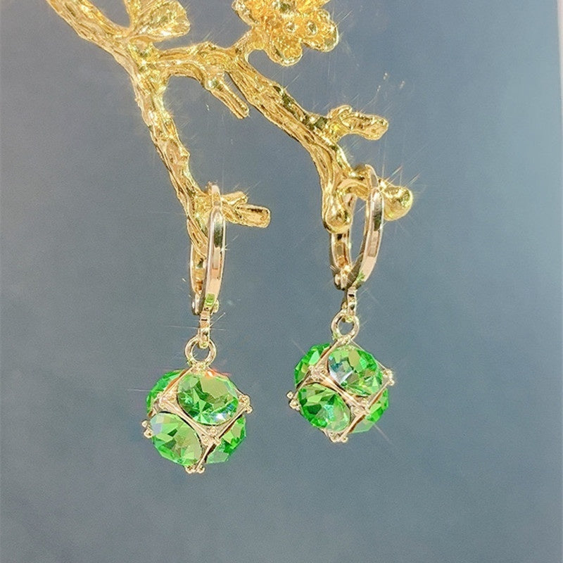 All-matching Elegant Simple Zircon Female Earrings Weloria