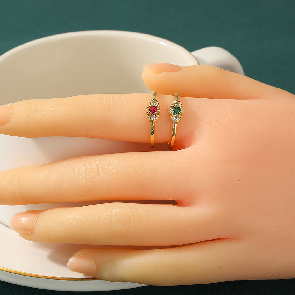 Copper Plating 18K Gold Simple Vintage Open Ring Weloria
