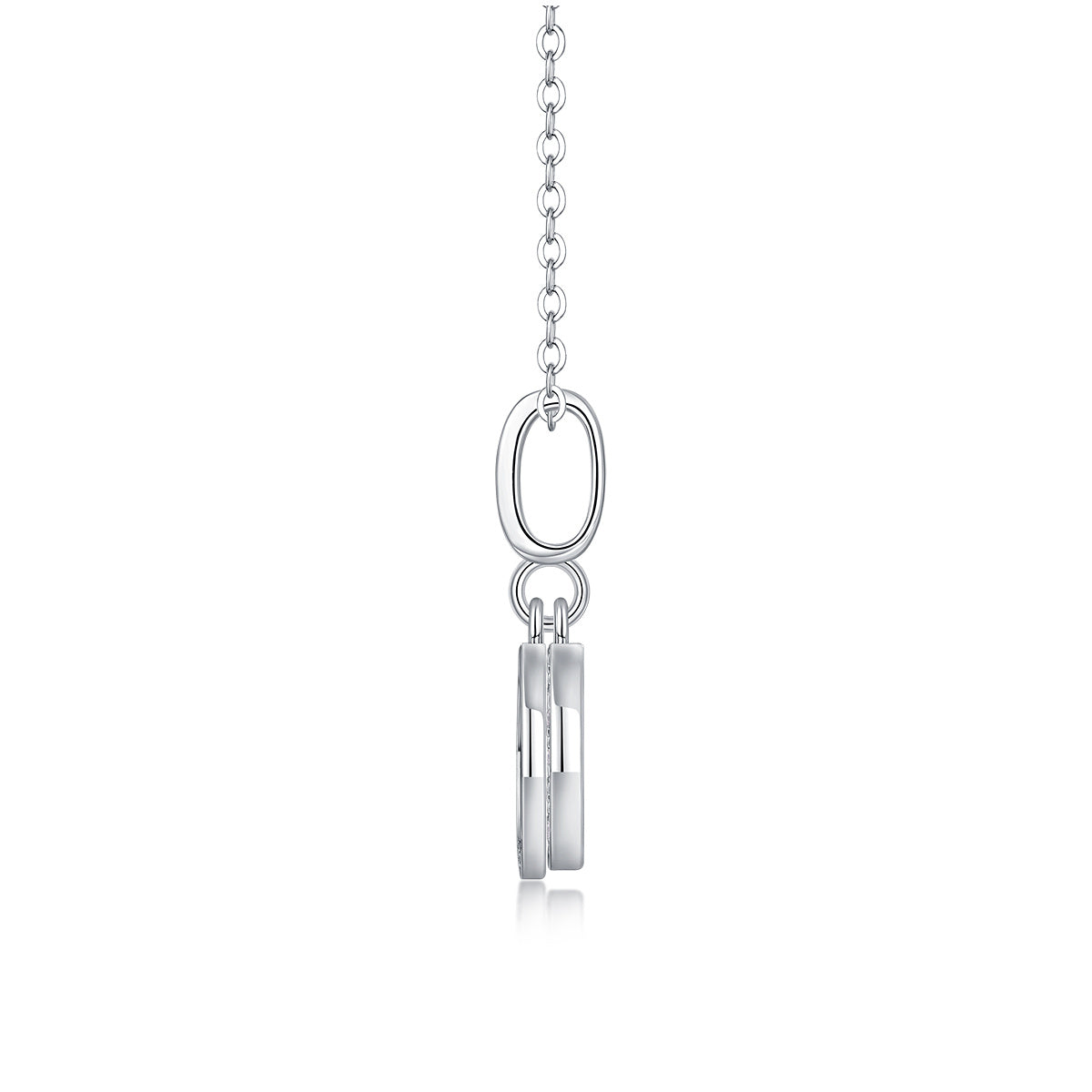 Double Ring Combination - A Fashionable And Luxurious Diamond Jewelry Piece Set With Moissanite S925 Sterling Silver And Platinum-plated Pendant Weloria