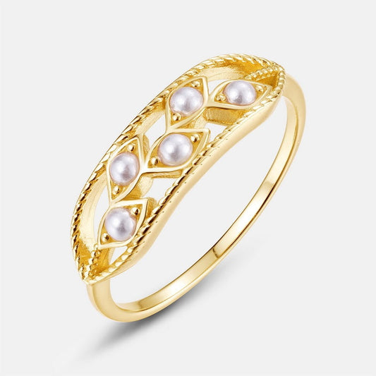 Women's Fashion Personality Shell Pearl Ring Weloria