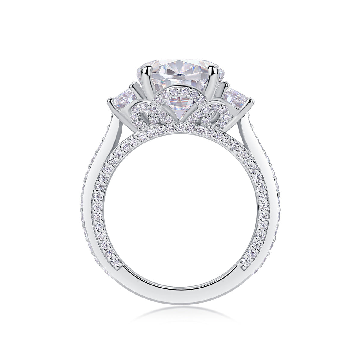 Crown Of Radiance - A Fashionable And Luxurious Jewelry Accessory Set With Moissanite S925 Sterling Silver And Platinum-plated Diamond Weloria
