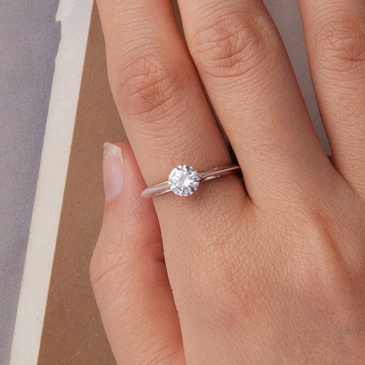 Original Simplicity Classic Rotatable Main Stone Ring Weloria