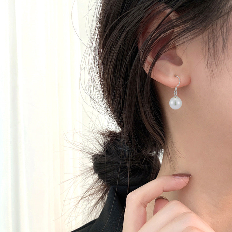 All-matching Opal Ear Hook 925 Sterling Silver Shell Pearl Earrings High-grade Female Earrings Weloria
