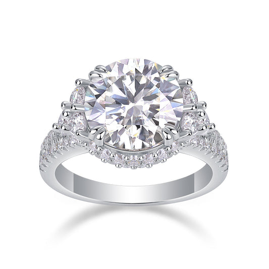 Dance With Youth - A Fashionable And Luxurious Jewelry Accessory Set With 5-carat Moissan Diamond S925 Sterling Silver And Platinum-plated Diamond Weloria