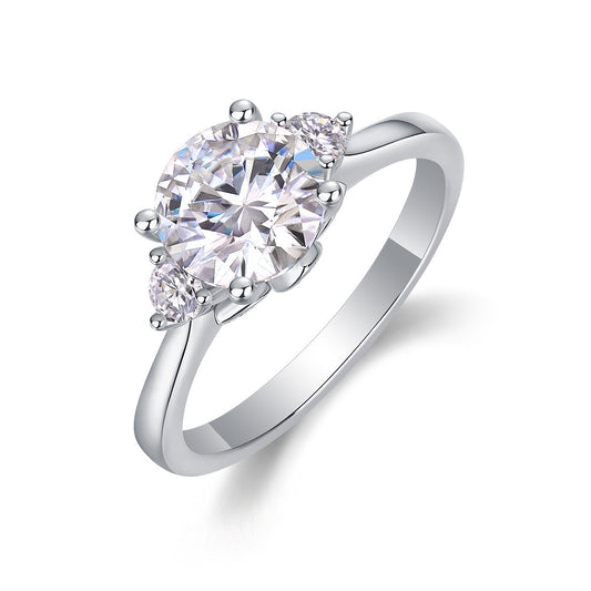 Starry Night Brilliance - A Fashionable And Luxurious Jewelry Piece Set With 2-carat Moissan Diamond S925 Sterling Silver And Platinum-plated Diamond Weloria