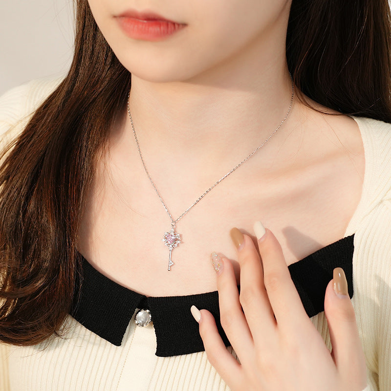 S925 Sterling Silver Guard Key Original Necklace For Women Weloria