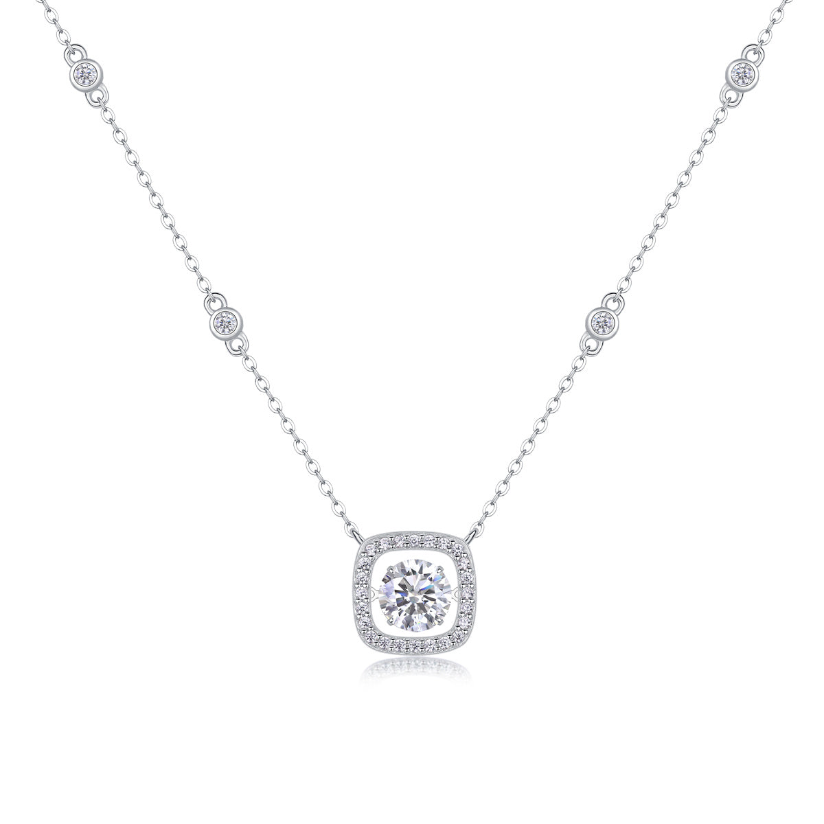 Sweet - A Fashionable And Luxurious Diamond Jewelry Pendant Set With 1-carat Moissanite S925 Sterling Silver And Platinum Plating Weloria