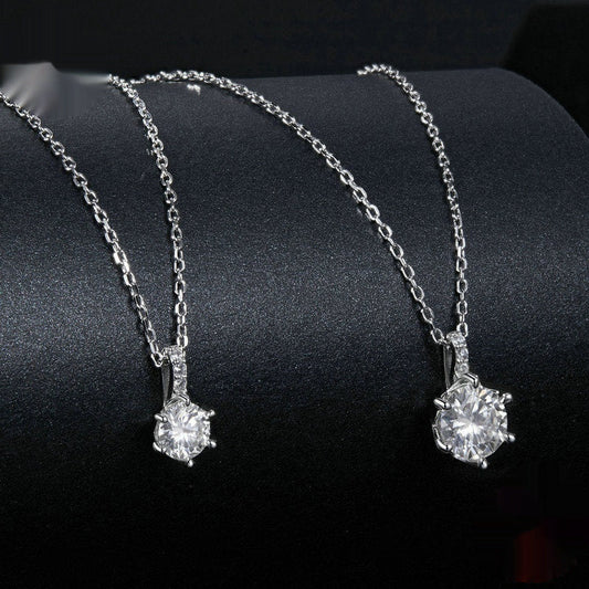 Shining Moissanite Necklace Pendant For Women Weloria