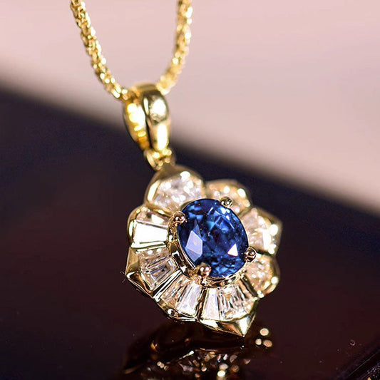 Inlaid Zircon Indian Style Necklace Female Geometric Weloria