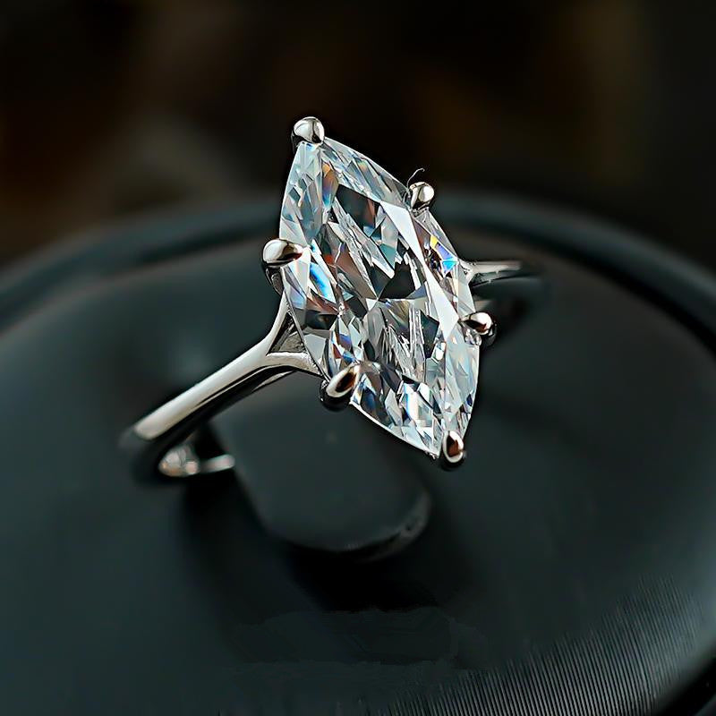 925 Silver Plated 7 14mm Horse Eye Ring Weloria