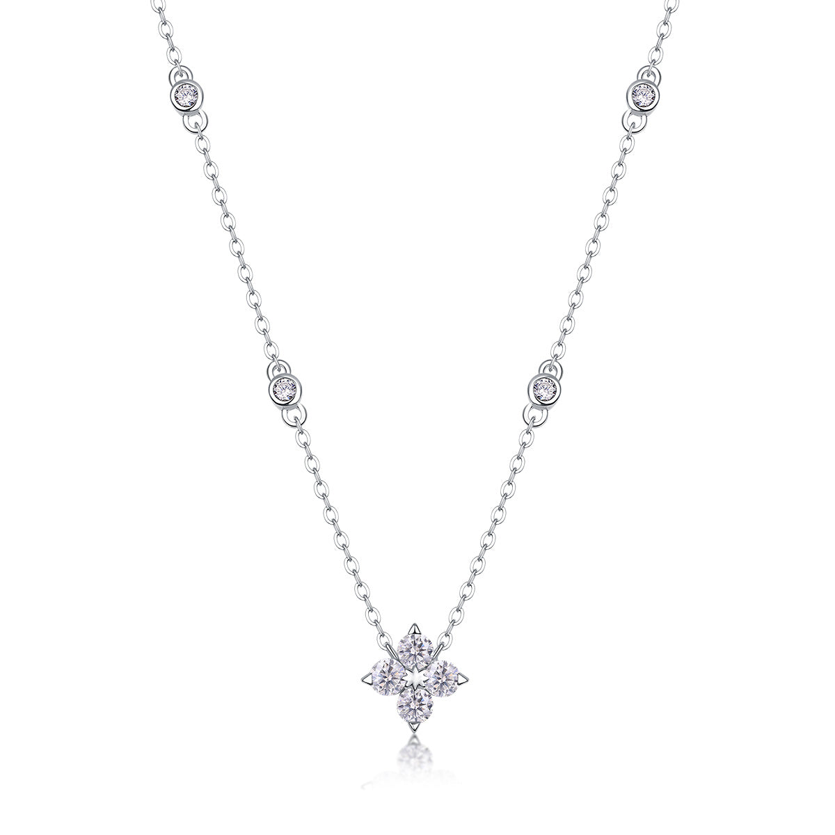 Radiant Star - A Fashionable And Luxurious Diamond Jewelry Pendant Set With Moissanite S925 Sterling Silver And Platinum Plating Weloria