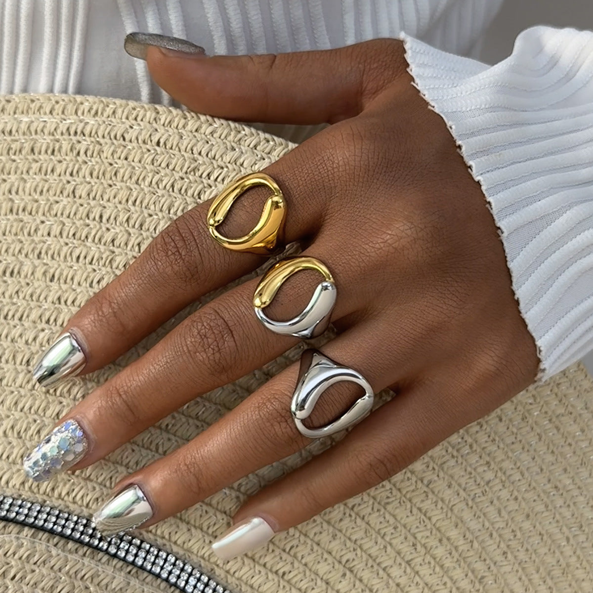Ornament Stainless Steel 18K Gold Plating Hollow Weloria
