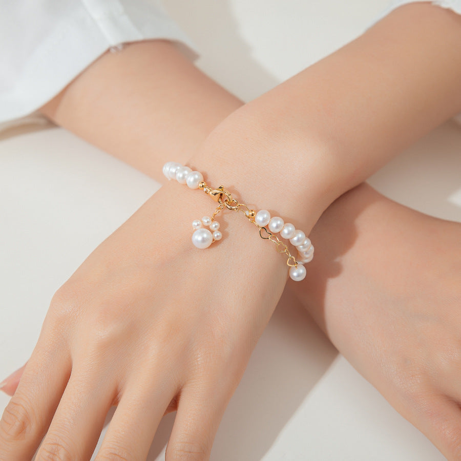 New Freshwater Pearl Cat's Paw Bracelet For Women Cute Fashion Weloria