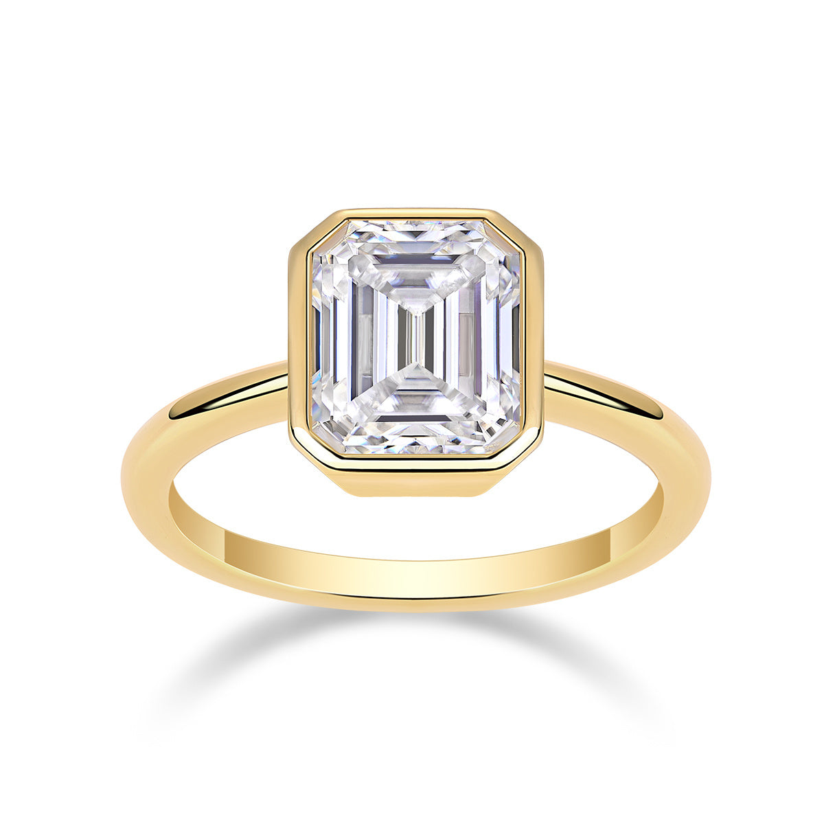 Pagoda - A Fashionable Diamond Jewelry Piece Set With Moissanite S925 Sterling Silver And Gold-plated Diamond Ring Weloria