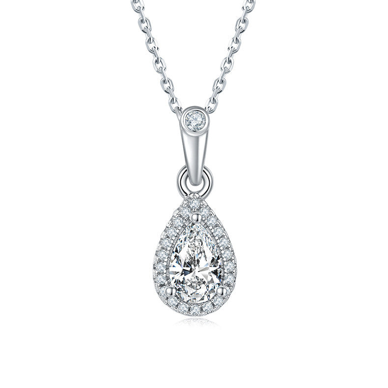 925 Silver Clavicle Chain Earrings Love Heart Suit Weloria
