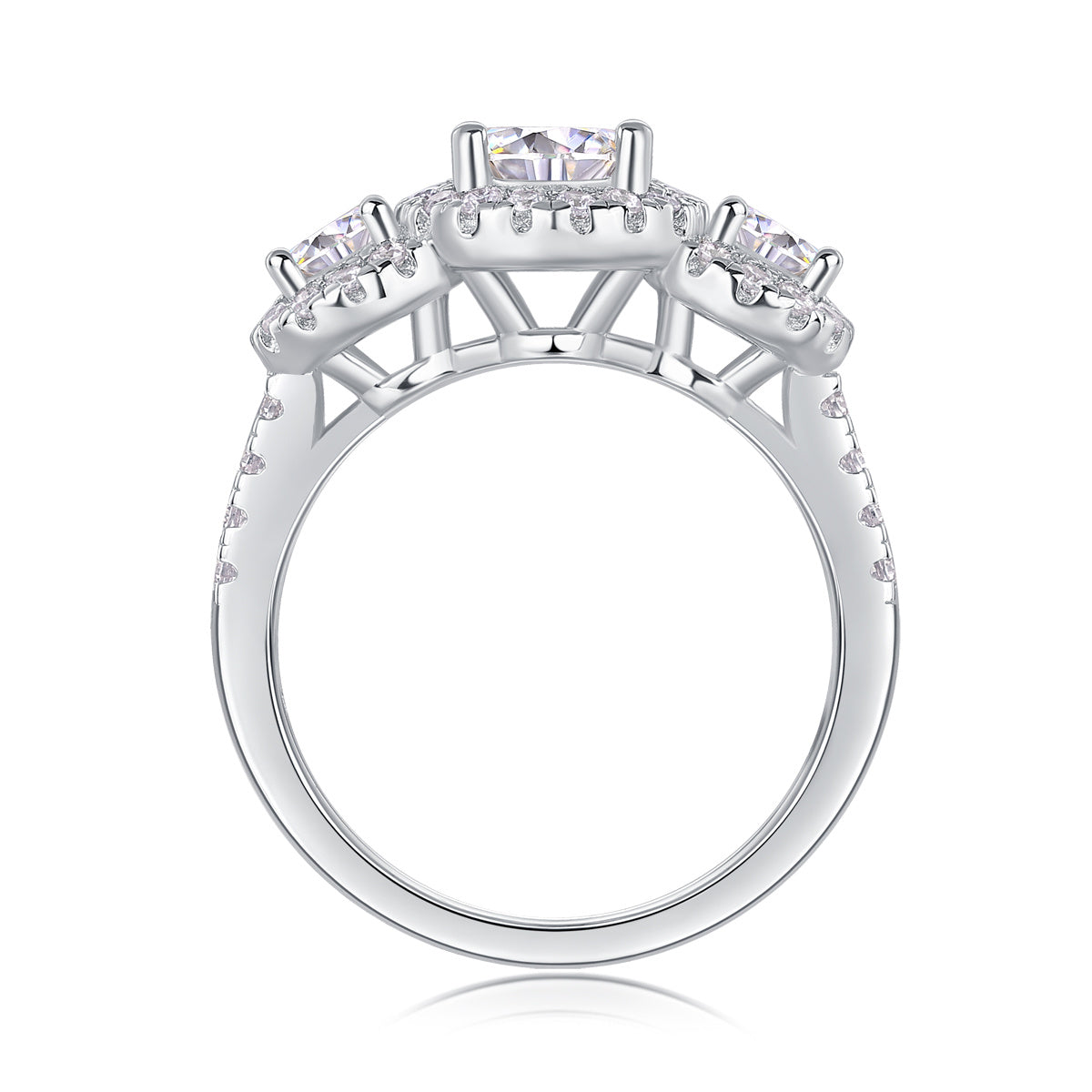 Human Warmth - A Fashionable And Luxurious Jewelry Piece Set With 1-carat Moissan Diamond S925 Sterling Silver And Platinum-plated Diamond Weloria