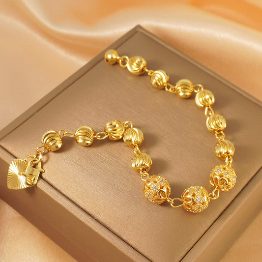 Women's Elegant 24k Gold Plated Copper Bracelet Weloria