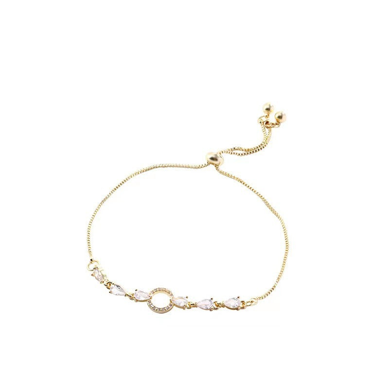 Micro Inlaid Zircon Simple Circle Bracelet Weloria