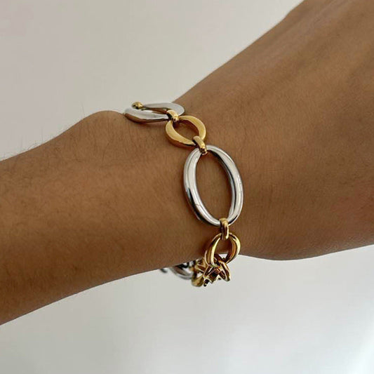 Stainless Steel Color Matching Metal Chain Bracelet Weloria
