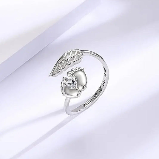 European And American Baby Footprints Ring Weloria