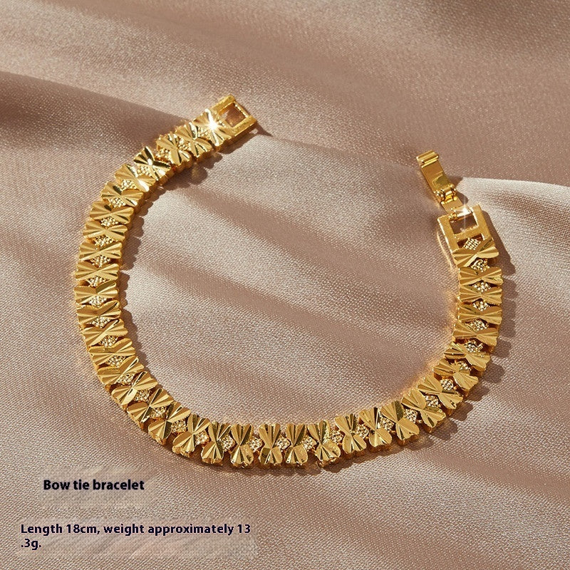 New Fashion Personality Placer Gold Bracelet Women Weloria