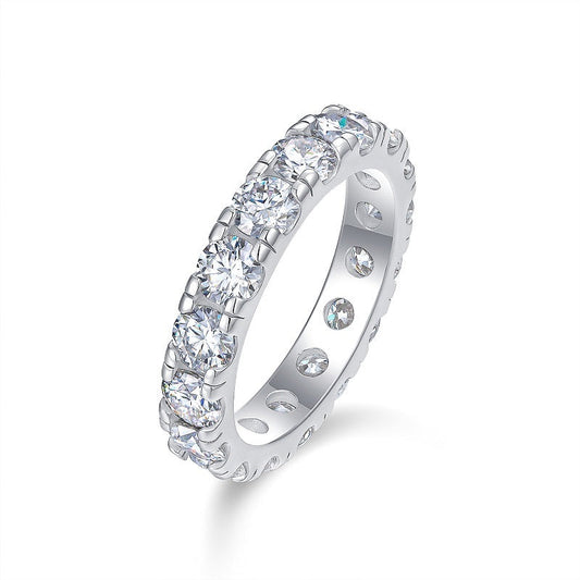Yearning - A Fashionable And Luxurious Jewelry Piece Set With One-third Carat Moissanite S925 Sterling Silver And Platinum-plated Diamond Weloria