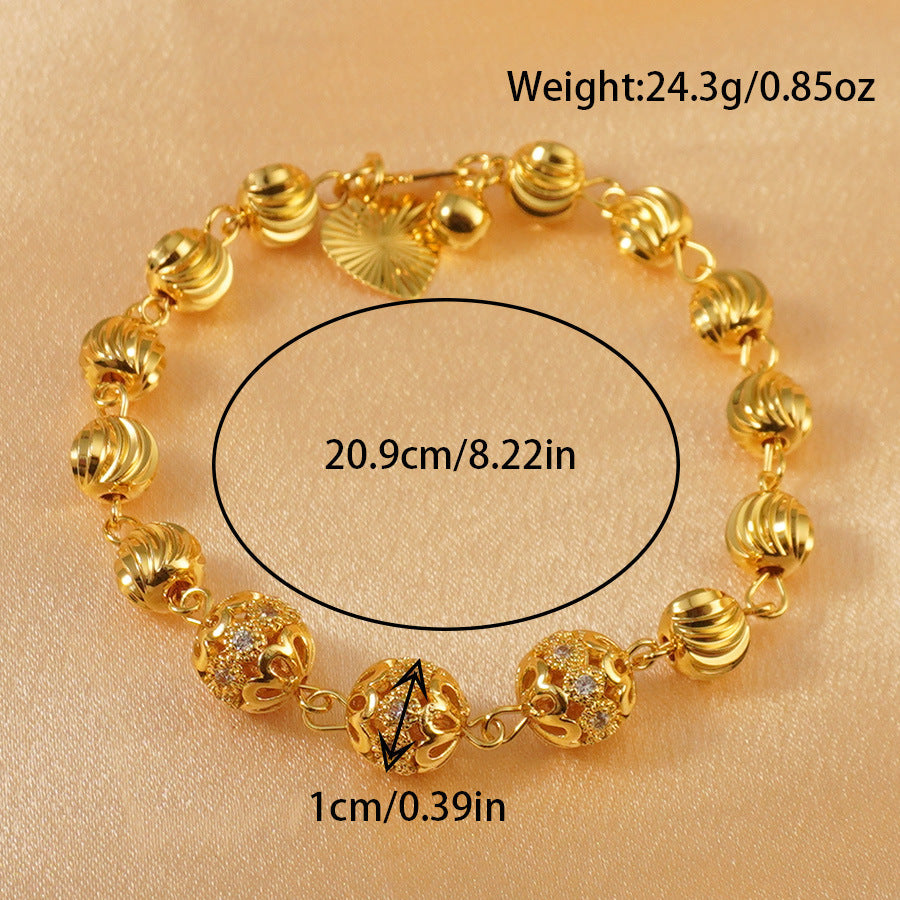 Women's Elegant 24k Gold Plated Copper Bracelet Weloria