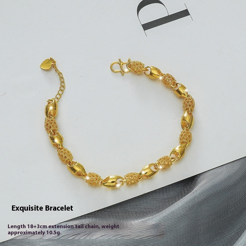 New Fashion Personality Placer Gold Bracelet Women Weloria
