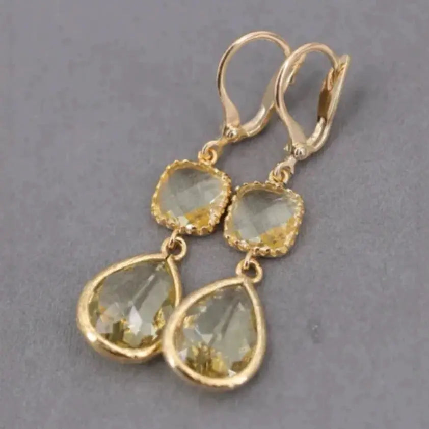 Retro Exaggerated Crystal Long Fringe Earrings Weloria