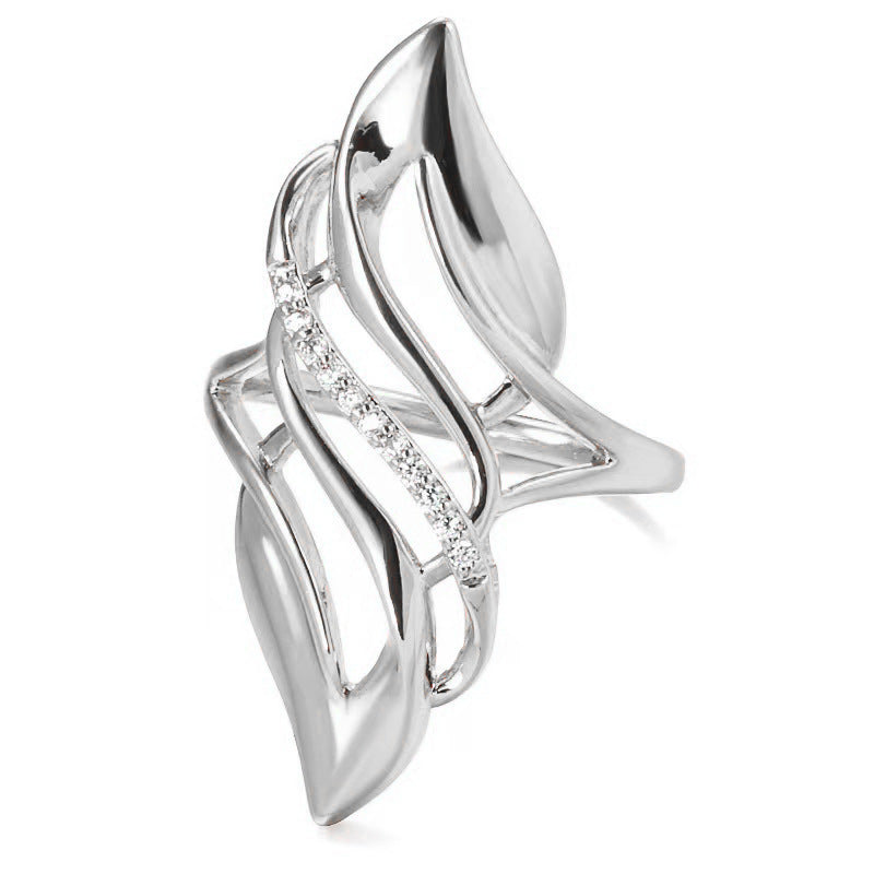 Exaggerated Curve Women's Tail Gold Fashion Unique Ring Weloria