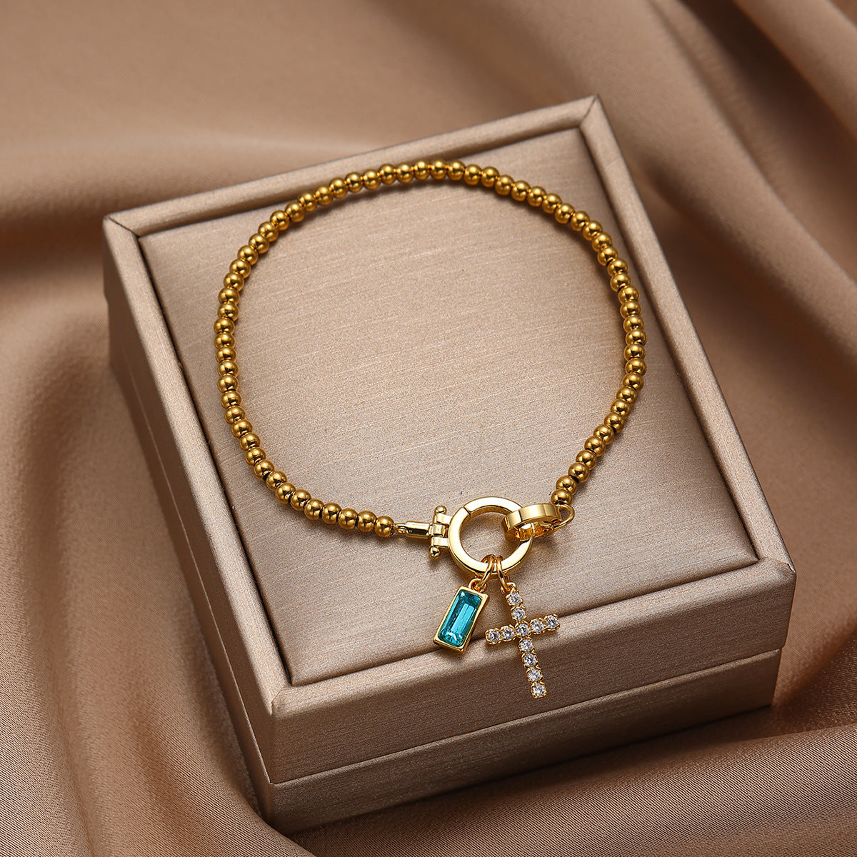 Zodiac Moon Stone Pendant Bracelet Weloria