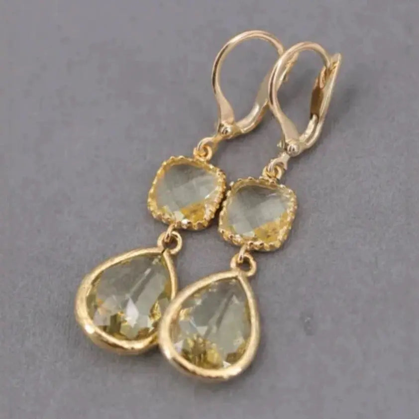 Retro Exaggerated Crystal Long Fringe Earrings Weloria