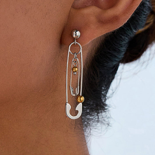 Stainless Steel Clip Ear Studs Titanium Steel No Fading Earrings Weloria