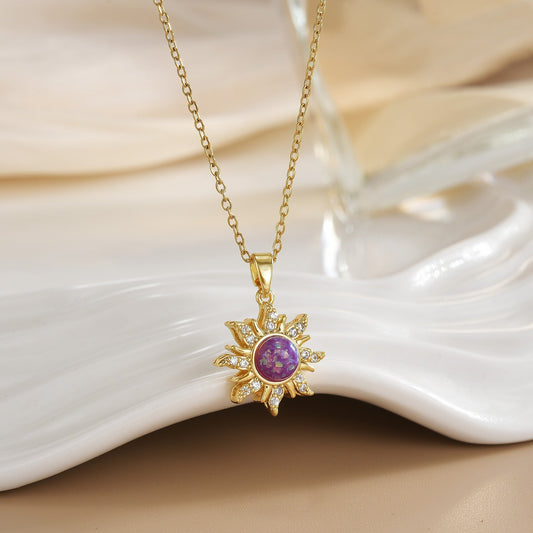 Fashion New Vintage Multicolor Opal Pendant Necklace Weloria