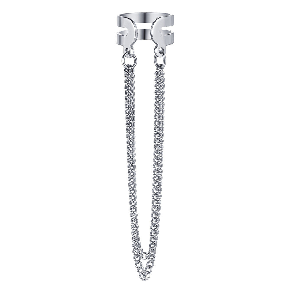 Fashion Double Metal Chain Tassel Earrings Weloria