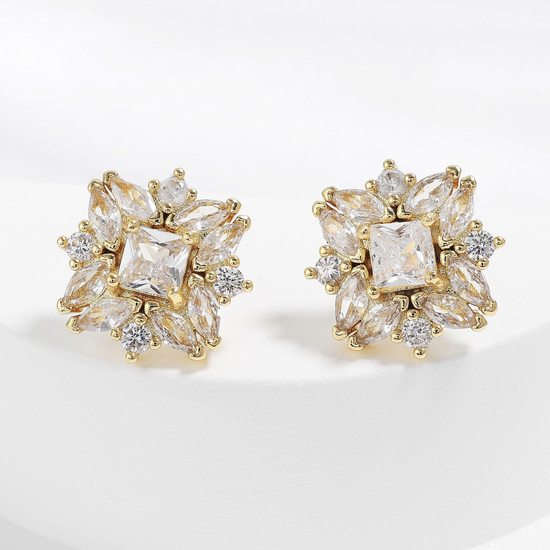 Zircon Women's Fashion High Class Elegant Special Interest Earrings Weloria