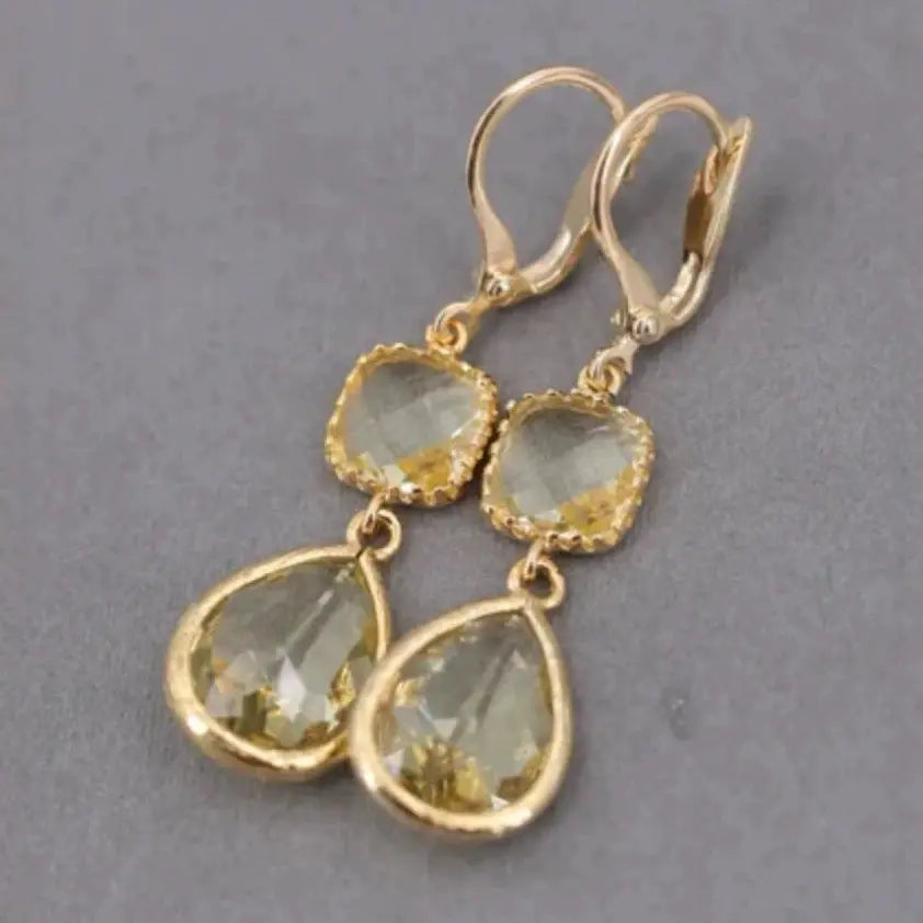 Retro Exaggerated Crystal Long Fringe Earrings Weloria