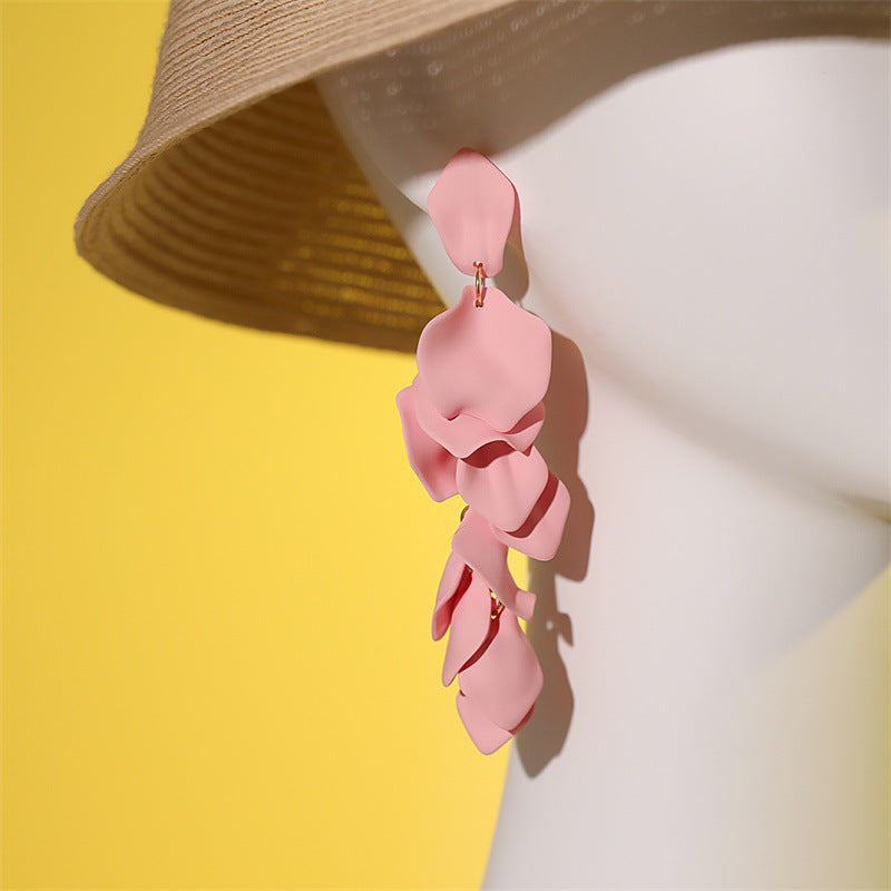 Beach Style Creative Handicraft Leaf Earrings Europe And America Weloria