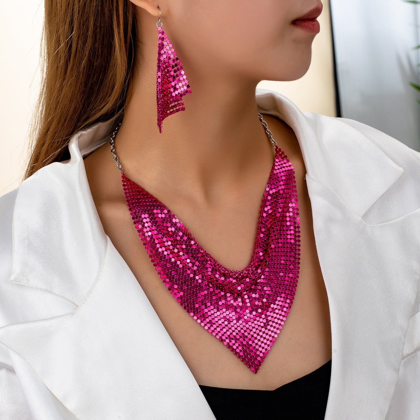 Fashion, Personalized And Exaggerated Metal Eardrops Pendant Heavy Industry Suit Weloria