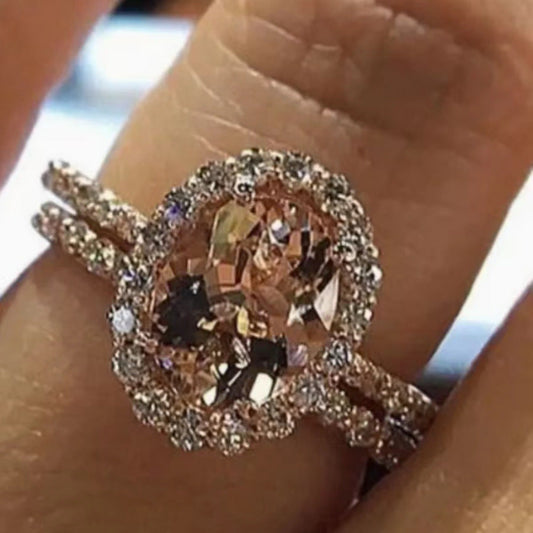 New Luxury Micro-inlaid Zircon Ring Women's Fashion Weloria