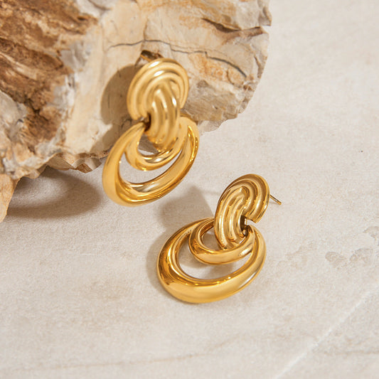 Stainless Steel Earrings Niche Earrings Titanium Steel Ornament Weloria