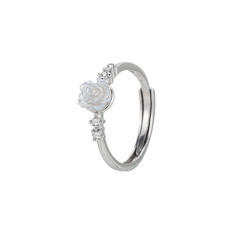 French Retro Rose Camellia Ring For Women Weloria