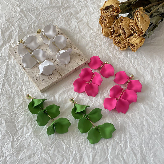 Beach Style Creative Handicraft Leaf Earrings Europe And America Weloria